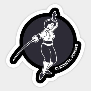 Classical Fencing Sticker